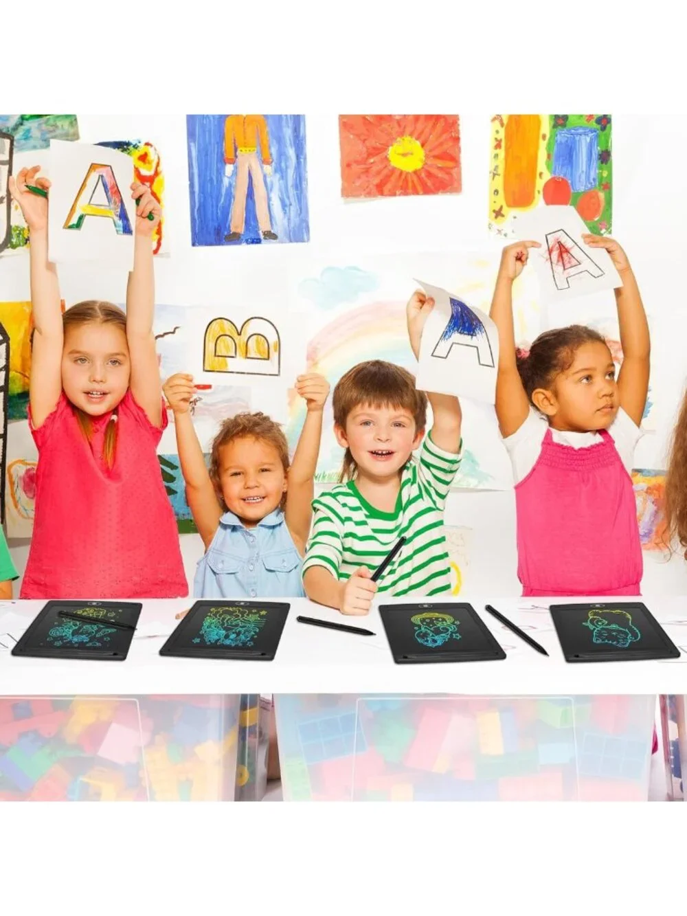 20 Pack LCD Writing Tablets for Kids - Colorful Doodle Boards, Reusable Learning